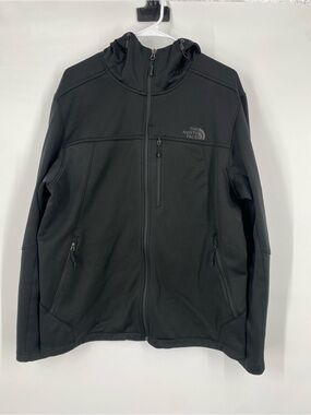 The North Face Men's Black Hooded Softshell Jacket- size Large